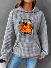 Load image into Gallery viewer, Full Size Graphic Textured Hoodie with Pocket