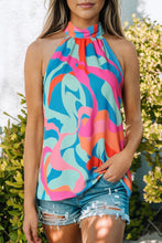 Load image into Gallery viewer, Multicolored Tied Grecian Neck Tank