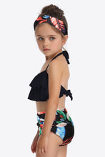 Load image into Gallery viewer, Printed Layered Halter Neck Two-Piece Swim Set