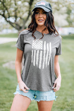 Load image into Gallery viewer, US Flag Graphic Cuffed Sleeve Tee