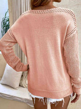 Load image into Gallery viewer, Openwork V-Neck Sweater