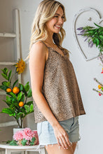 Load image into Gallery viewer, Leopard Frill Trim V-Neck Cami