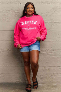 Simply Love Full Size WINTER WONDERLAND ALUMNI Graphic Long Sleeve Sweatshirt