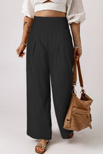 Load image into Gallery viewer, Smocked High Waist Wide Leg Pants