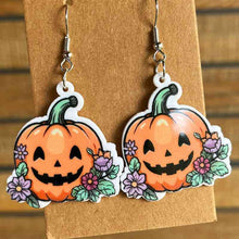 Load image into Gallery viewer, Halloween Theme Acrylic Dangle Earrings