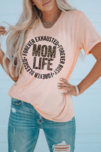 Load image into Gallery viewer, MOM LIFE Leopard Graphic Cuffed Tee
