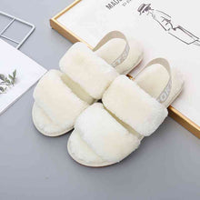 Load image into Gallery viewer, Faux Fur Open Toe Slippers