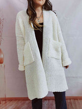 Load image into Gallery viewer, Open Front Long Sleeve Cardigan with Pockets