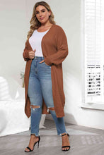 Load image into Gallery viewer, Plus Size Open Front Long Sleeve Cardigan