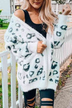 Load image into Gallery viewer, Leopard Open Front Cardigan with Pockets