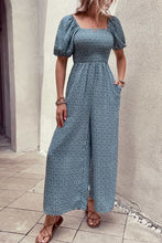 Load image into Gallery viewer, Printed Square Neck Jumpsuit with Pockets