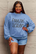 Load image into Gallery viewer, Simply Love Full Size FREEZIN&#39; SEASON Graphic Sweatshirt