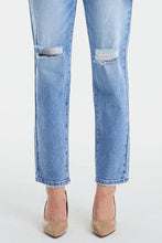 Load image into Gallery viewer, BAYEAS High Waist Distressed Cat&#39;s Whiskers Washed Straight Jeans