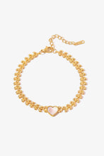 Load image into Gallery viewer, Leaf Chain Heart Bracelet