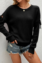 Load image into Gallery viewer, Round Neck Dropped Shoulder Sweater