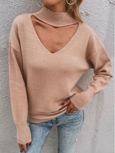 Load image into Gallery viewer, Cutout Mock Neck Sweater