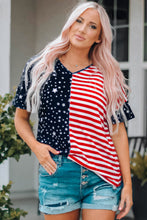 Load image into Gallery viewer, Stars and Stripes V-Neck Tee