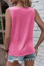 Load image into Gallery viewer, Cutout Round Neck Twisted Tank