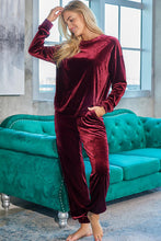 Load image into Gallery viewer, Long Sleeve Top and Pants Lounge Set