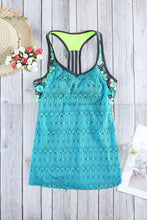 Load image into Gallery viewer, Floral Spliced Lace Tankini Top