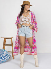 Load image into Gallery viewer, Double Take Plus Size Printed Open Front Longline Cardigan