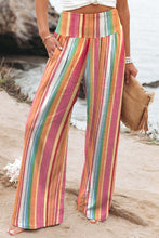 Load image into Gallery viewer, Striped Smocked Waist Pants with Pockets