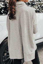 Load image into Gallery viewer, Cowl Neck Long Sleeve Slit Blouse