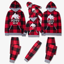 Load image into Gallery viewer, BABY BEAR Graphic Plaid Hooded Jumpsuit