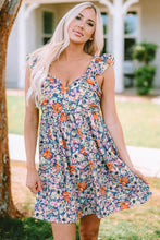 Load image into Gallery viewer, Floral Sweetheart Neck Empire Waist Dress