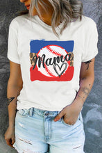 Load image into Gallery viewer, MAMA Heart Graphic Round Neck T-Shirt