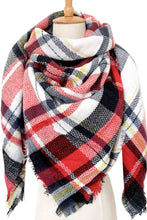 Load image into Gallery viewer, Plaid Imitation Cashmere Scarf