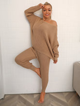 Load image into Gallery viewer, Dolman Sleeve Sweater and Knit Pants Set