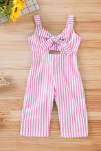 Load image into Gallery viewer, Kids Striped Cutout Sleeveless Jumpsuit
