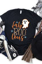 Load image into Gallery viewer, Round Neck Short Sleeve Ghost Graphic T-Shirt