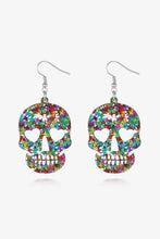 Load image into Gallery viewer, Acrylic Skull Drop Earrings
