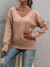 Load image into Gallery viewer, Cutout Mock Neck Sweater