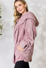 Load image into Gallery viewer, H&amp;T Faux Fur Open Front Hooded Jacket