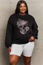 Load image into Gallery viewer, Simply Love Simply Love Full Size Dropped Shoulder SKULL Graphic Sweatshirt