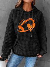 Load image into Gallery viewer, Full Size Football Graphic Drawstring Hoodie