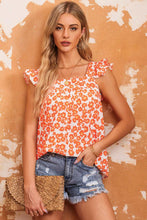 Load image into Gallery viewer, Floral Square Neck Cap Sleeve Tank