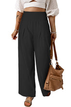 Load image into Gallery viewer, Smocked High Waist Wide Leg Pants