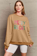 Load image into Gallery viewer, Simply Love Full Size MERRY AND BRIGHT Graphic Sweatshirt