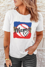 Load image into Gallery viewer, MAMA Heart Graphic Round Neck T-Shirt