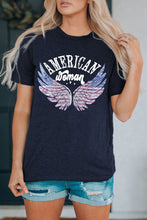 Load image into Gallery viewer, AMERICAN WOMAN Graphic Round Neck Tee