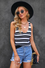 Load image into Gallery viewer, Striped Deep V Tank