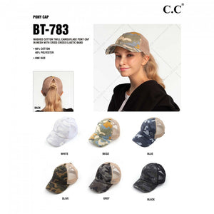 CC crisscross ponytail hats