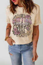 Load image into Gallery viewer, ROCK &amp; ROLL Graphic Cuffed Short Sleeve Tee