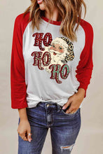 Load image into Gallery viewer, Santa Graphic Raglan Sleeve T-Shirt