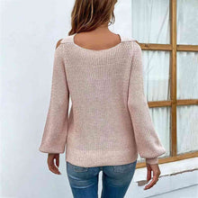 Load image into Gallery viewer, Crisscross Cold-Shoulder Sweater