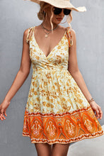 Load image into Gallery viewer, Bohemian Tie Shoulder Surplice Backless Dress